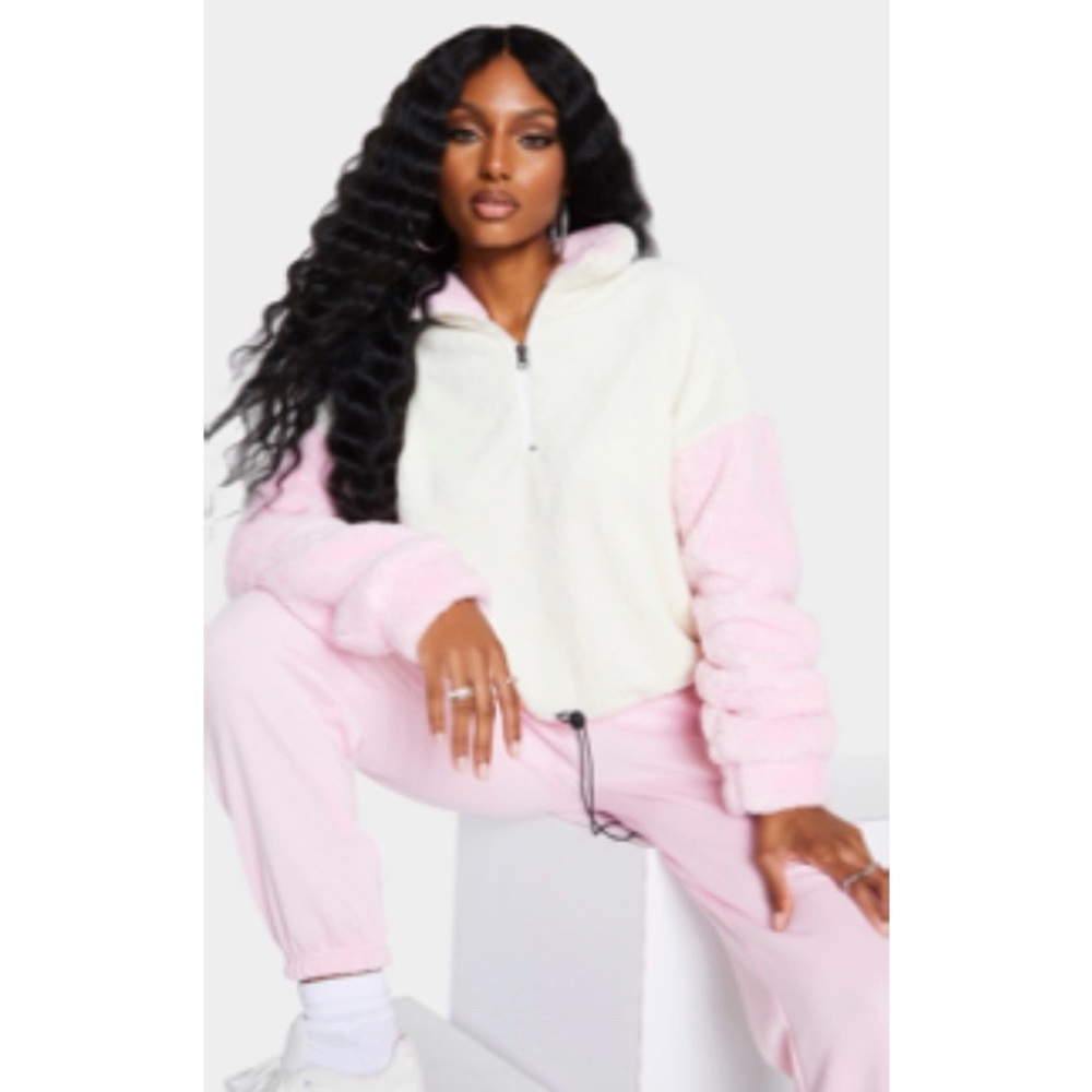 plush cropped sweater